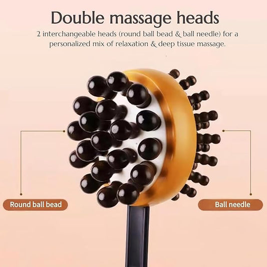Massage Hammer, Meridians Back Knock Massager, Double Head Back Scratcher Percussion Massager, Manual Massage Hammer for Neck, Leg, Waist