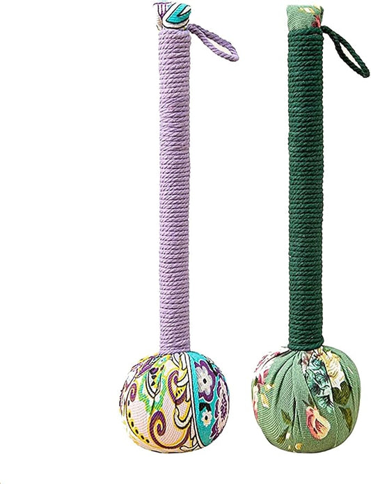 Massage Hammer, Manual Body Massage Hammer for Shoulder, Neck, Thigh, Leg and Back, Portable Deep Tissue Percussion Therapy Tool for Home, Pain Relief, Stress Reliever (2PCS Green & Purple)