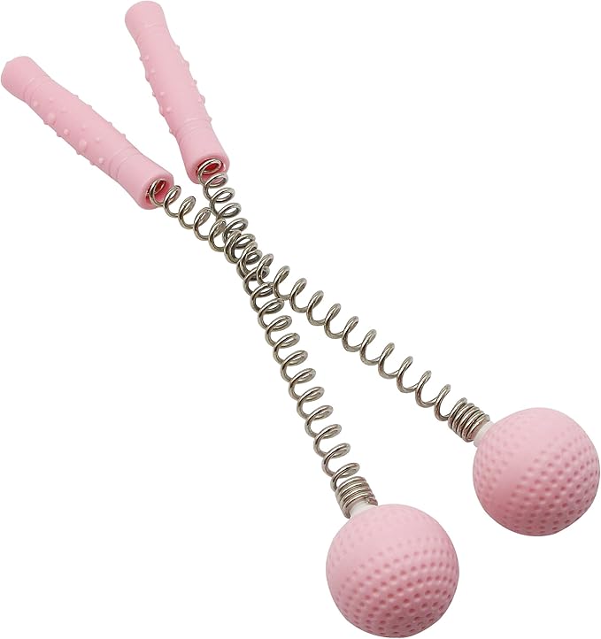 Massager Ball Hammer(2-Pack) Hammer Stick Manual Beat Golf Ball Massager Back Shoulder Massage Full Body Reduce Fatigue Pain(Pink)