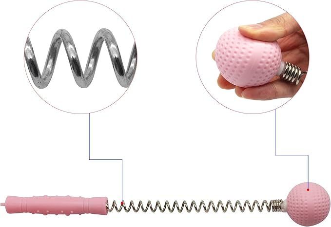 Massager Ball Hammer(2-Pack) Hammer Stick Manual Beat Golf Ball Massager Back Shoulder Massage Full Body Reduce Fatigue Pain(Pink)