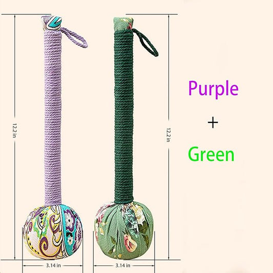 Massage Hammer, Manual Body Massage Hammer for Shoulder, Neck, Thigh, Leg and Back, Portable Deep Tissue Percussion Therapy Tool for Home, Pain Relief, Stress Reliever (2PCS Green & Purple)