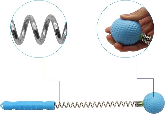 Massager Ball Hammer(2-Pack) Hammer Stick Manual Beat Golf Ball Massager Back Shoulder Massage Full Body Reduce Fatigue Pain(Blue)