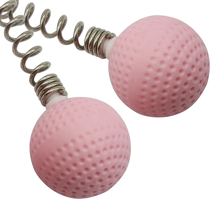 Massager Ball Hammer(2-Pack) Hammer Stick Manual Beat Golf Ball Massager Back Shoulder Massage Full Body Reduce Fatigue Pain(Pink)
